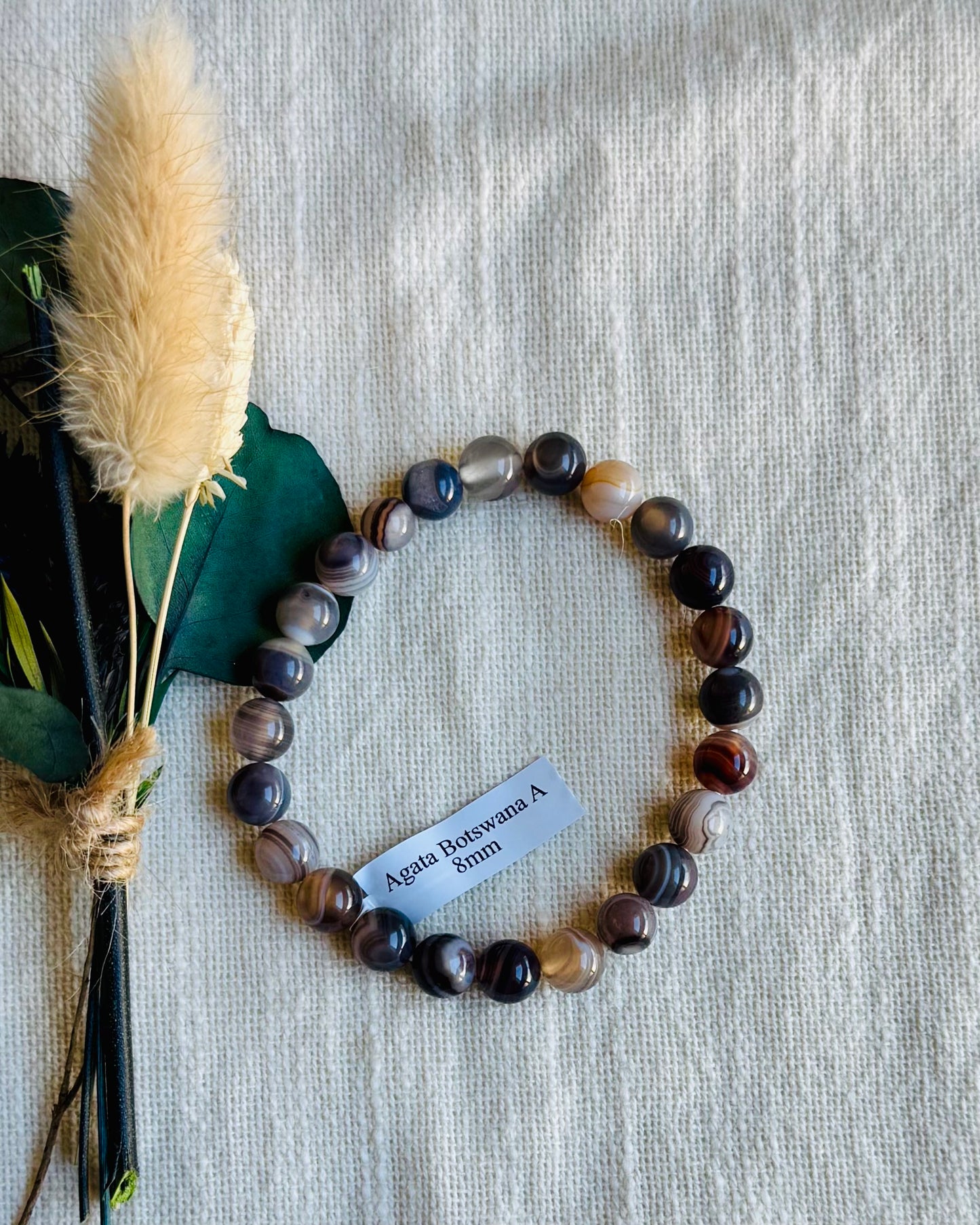 Bracelet Agate du Botswana, Joie de vivre