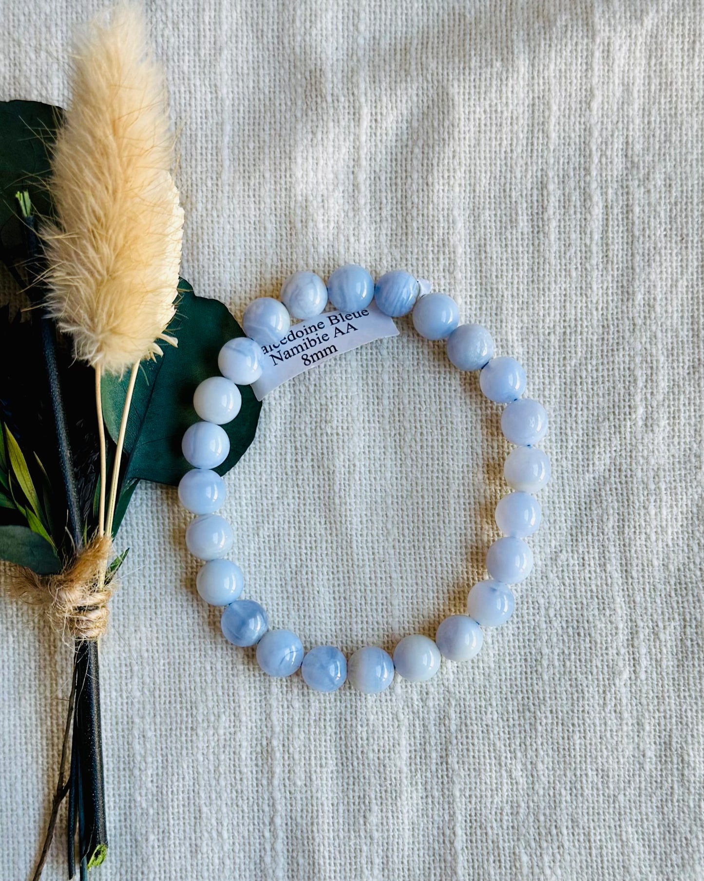 Bracelet calcédoine - Apaisement et Communication