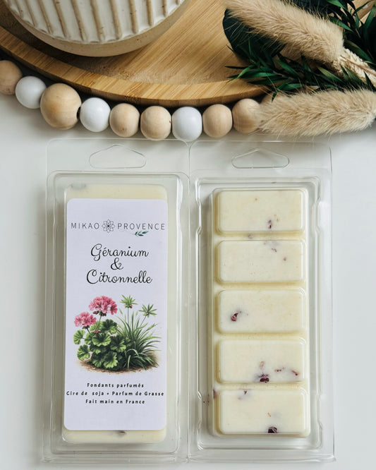 Fondant parfumé géranium et citronnelle 