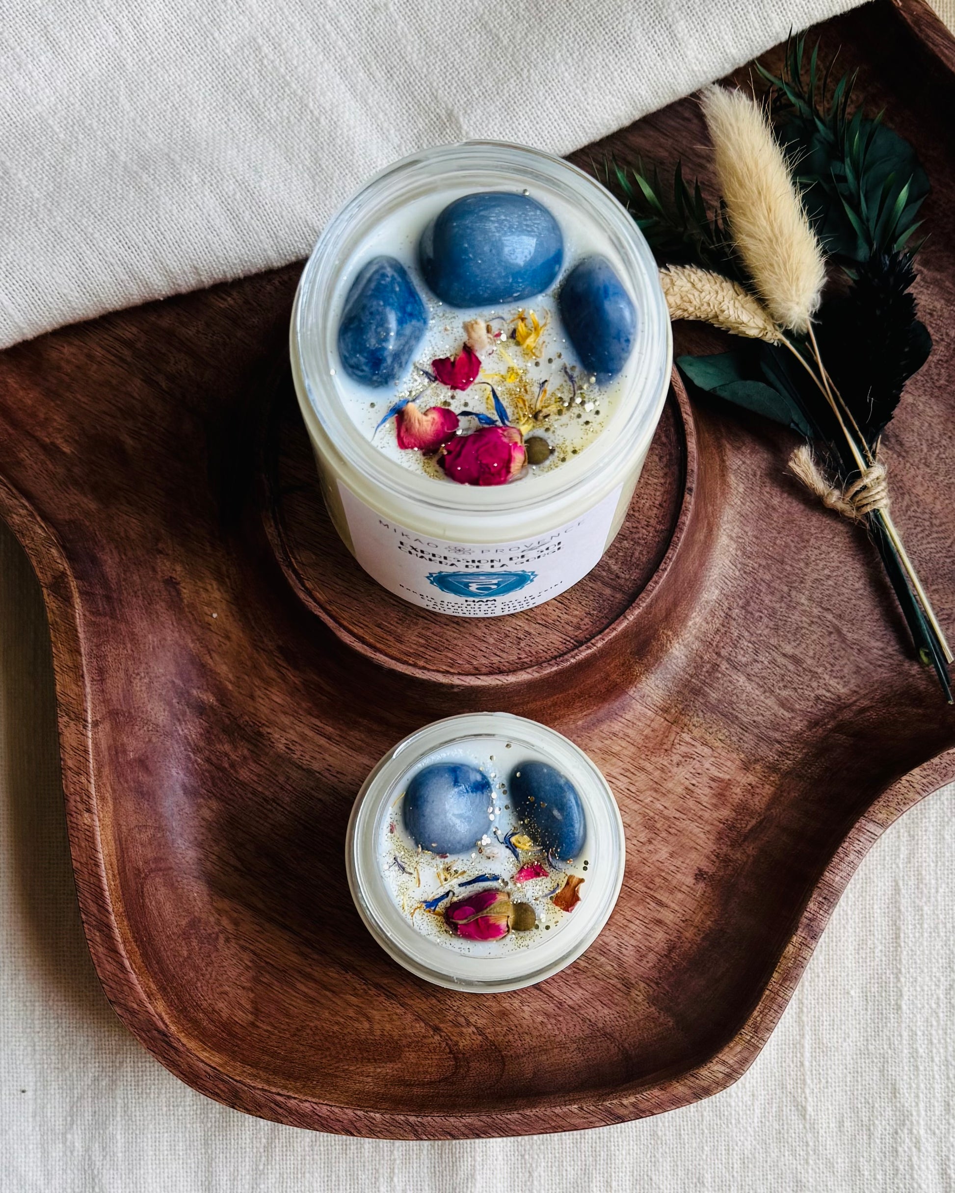 Bougie Chakra du Coeur - Amour et Acceptation de soi - Aventurine verte