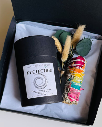 Coffret Bougie PROTECTION - Bougies d’intention et pierres naturelles