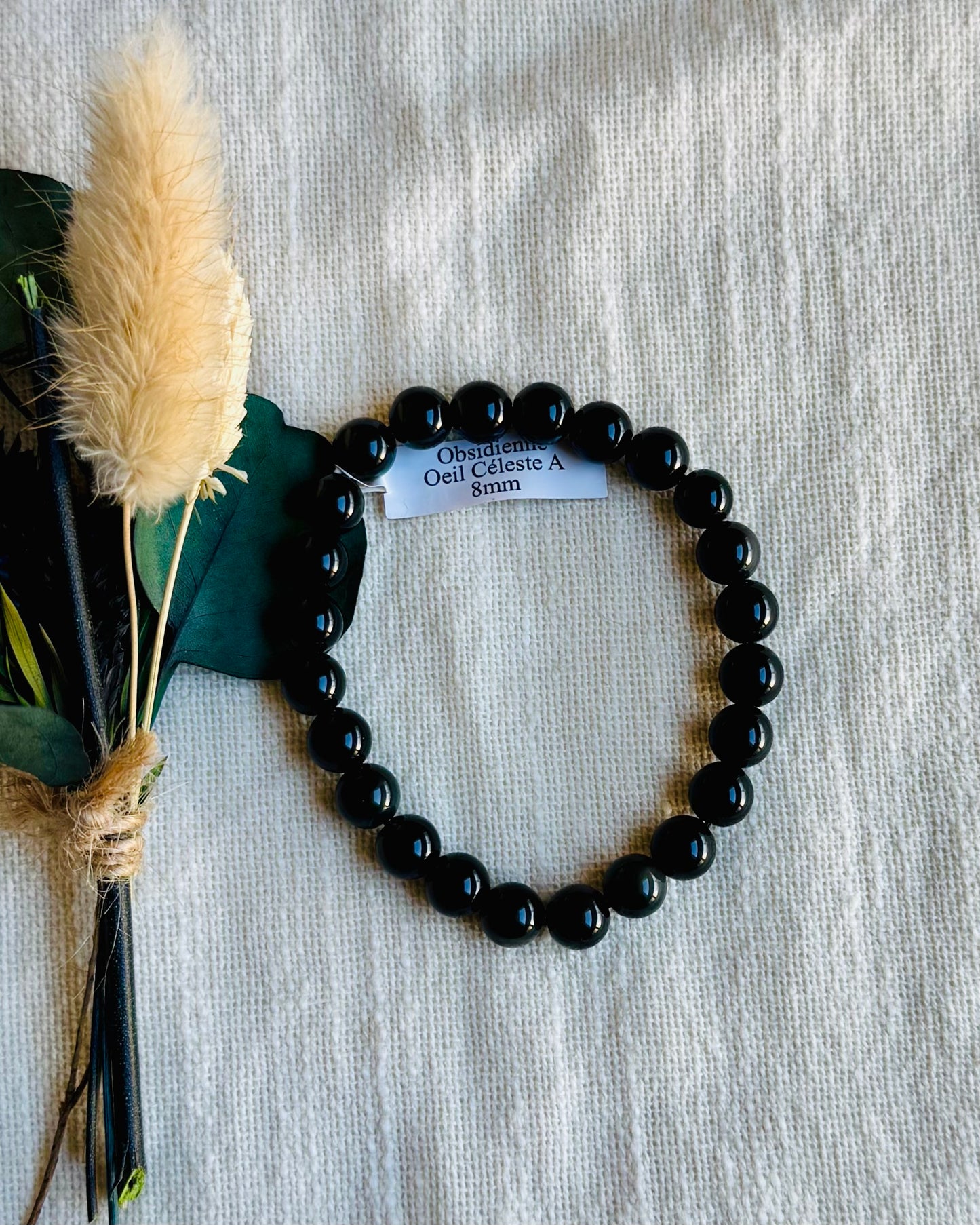 Bracelet Obsidienne oeil céleste - Bouclier protecteur