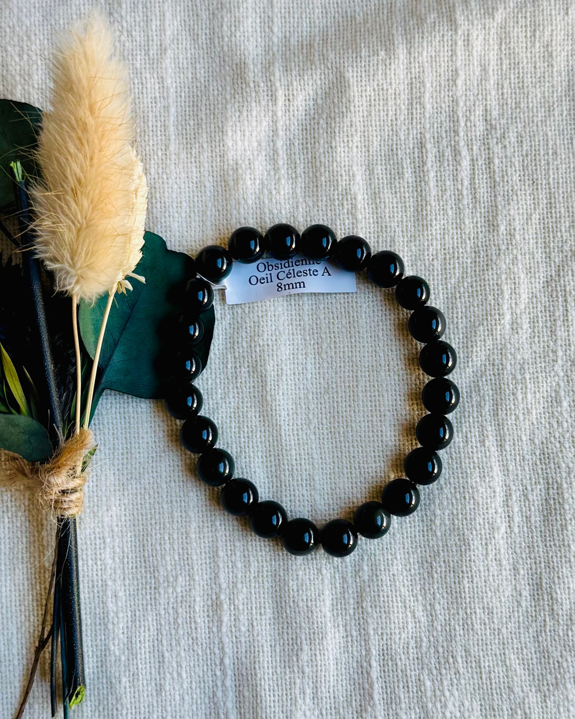 Bracelet Obsidienne oeil céleste - Bouclier protecteur