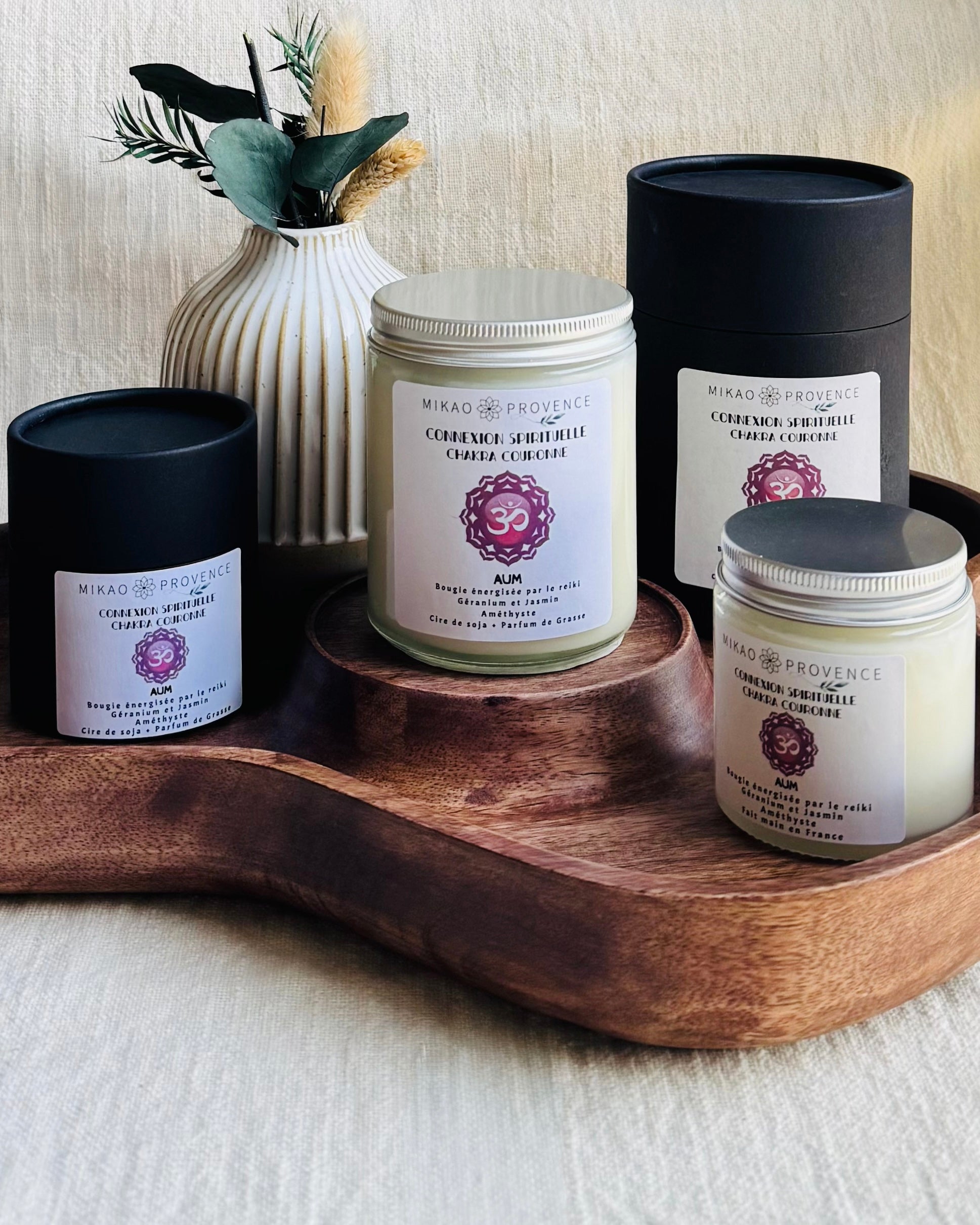 Bougie Chakra Couronne - Connexion Spirituelle – Améthyste