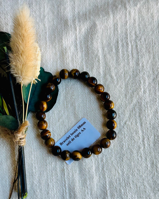 Bracelet oeil de tigre - Protection, Force et Courage