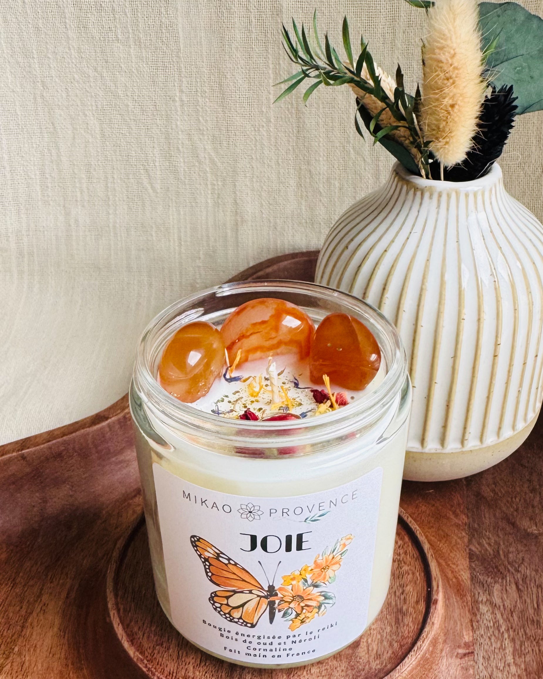 Bougie d’Intention Joie – Cornaline - 200g