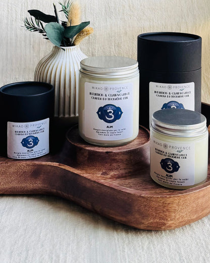 Bougie Chakra Troisième Œil – Intuition et Clairvoyance – Lapis-Lazuli