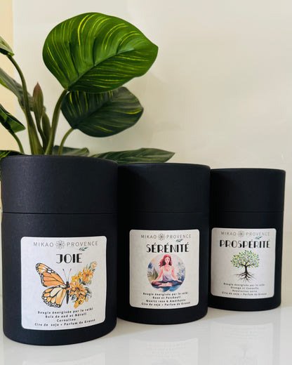 Bougie d’Intention Joie – Cornaline - vue boite de près
