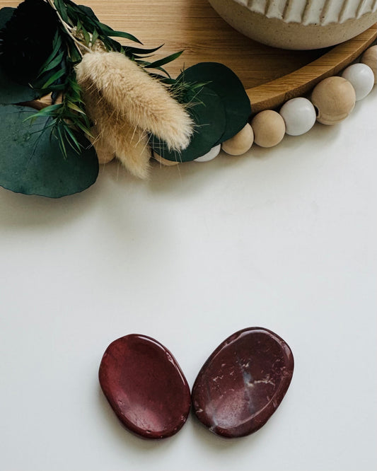 Galet anti-stress  -  Jaspe rouge