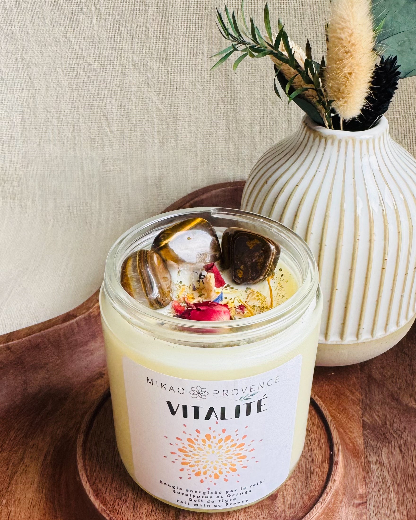 Bougie d’Intention Vitalité - Œil de Tigre - 200g