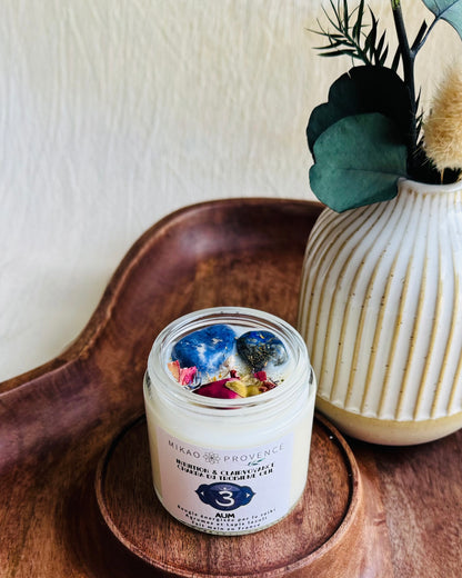 Bougie Chakra Troisième Œil – Intuition et Clairvoyance – Lapis-Lazuli