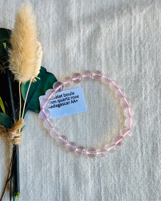 Bracelet Quartz Rose, Amour de soi et Sérénité